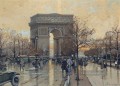 der Arc de Triomphe Paris Pariser Guaschgemälde Eugene Galien Laloue